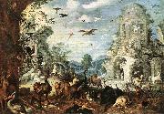 Roelant Savery Landscapes with Wild Beasts oil painting reproduction
